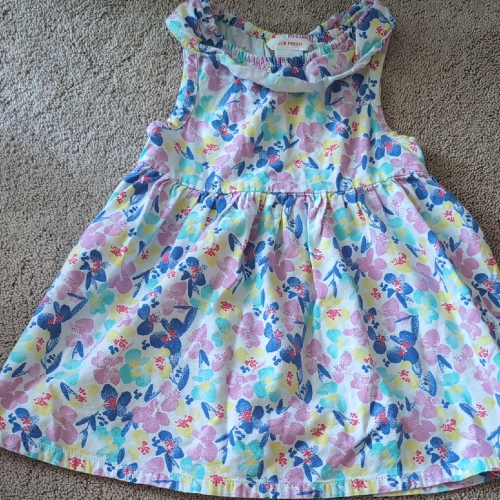 Joe Fresh Blue and Pink Pleated Sundress